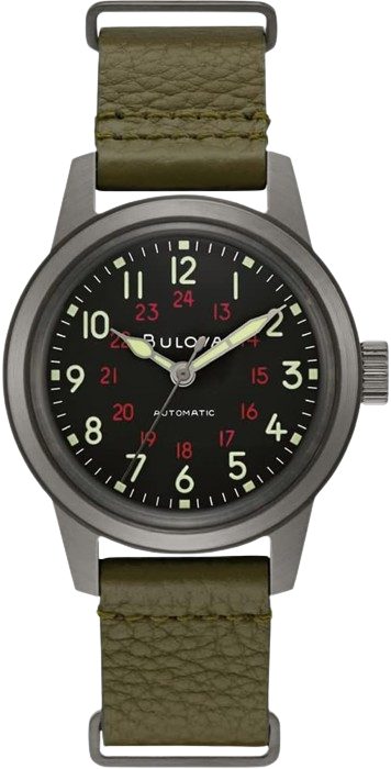 Bulova Men's Military Heritage Hack Stainless Steel 3-Hand Automatic Watch\
